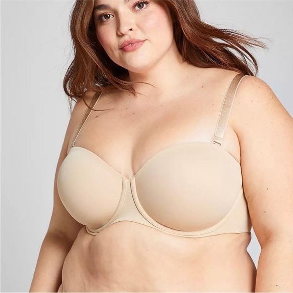 Cacique Lightly Lined Multi-Way Strapless Bra Nude NWT - Picture 1 of 12